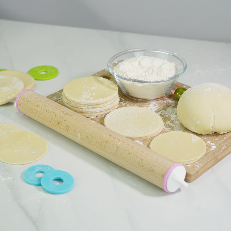 Premium Adjustable Wooden Rolling Pin with Scale for Precision Baking Premium Adjustable Wooden Rolling Pin with Scale for Precision Baking