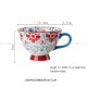 Flower Glazed Ladies Large Volume Ceramic Mugs Milk Cup Breakfast Cup 420ml