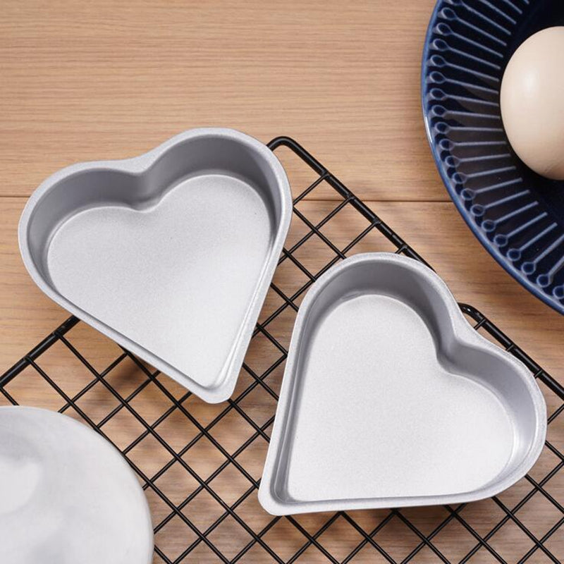 3.5-Inch Heart Pudding Mold Cake Bread Cup Mold Non-stick Baking Pan