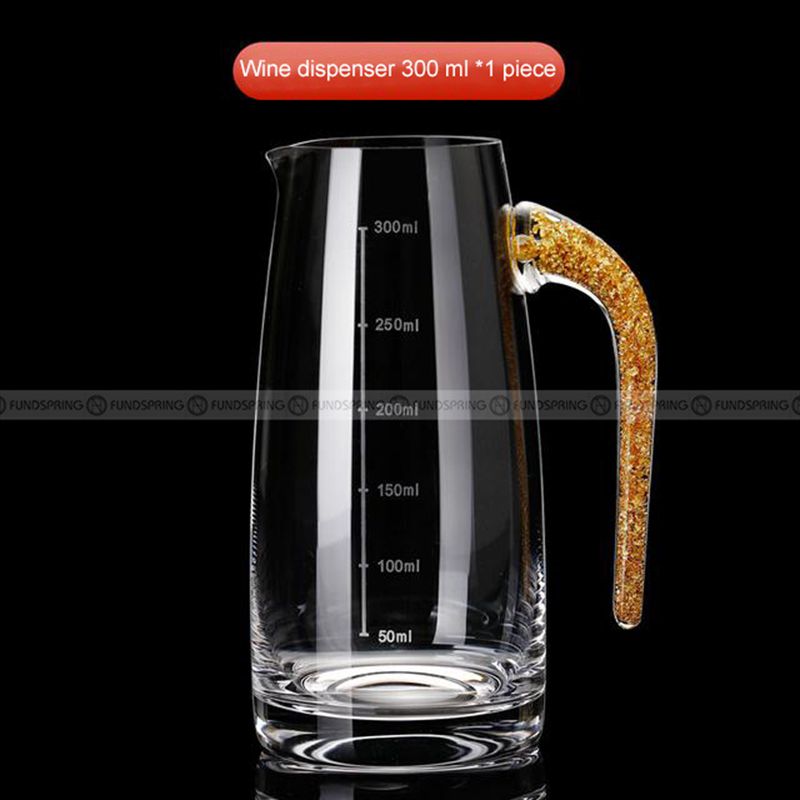 Liquor Dispenser With Gold Foil Handle Glass Dispenser With Scale Liquor Dispenser With Gold Foil Handle Glass Dispenser With Scale