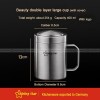 304 Stainless Steel Cup Anti-drop With Handle Lid Coffee Mug
