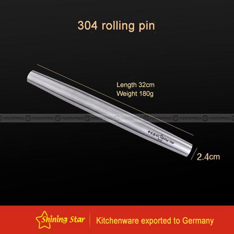 304 Stainless Steel Rolling Pin Household Kitchen Tool Pressing Tool 304 Stainless Steel Rolling Pin Household Kitchen Tool Pressing Tool