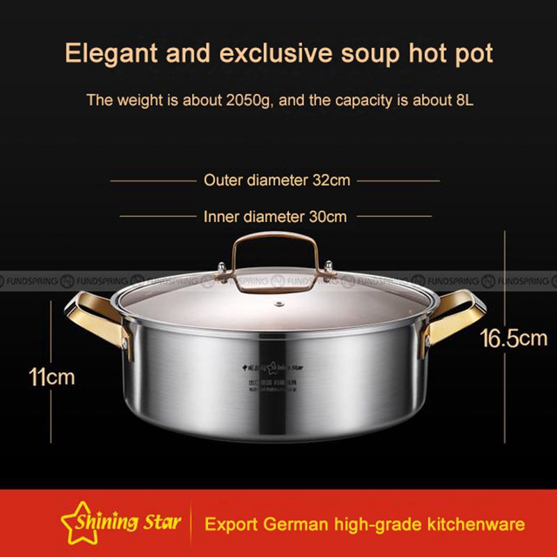 Thickened 304 Stainless Steel Induction Cooker Hot Pot Special Pot Thickened 304 Stainless Steel Induction Cooker Hot Pot Special Pot
