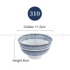 Blue and White Under Glazed Ceramic Bowl Japan Style 4.5" Set of 4 Blue and White Under Glazed Ceramic Bowl Japan Style 4.5" Set of 4
