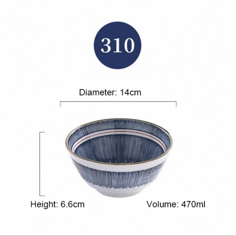 Japanese Blue and White Ceramic Bowl Underglazed 5.5" Bowl Set of 4 Japanese Blue and White Ceramic Bowl Underglazed 5.5" Bowl Set of 4
