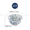 Blue and White Under Glazed Ceramic Bowl Japan Style 4.5" Set of 4 Blue and White Under Glazed Ceramic Bowl Japan Style 4.5" Set of 4