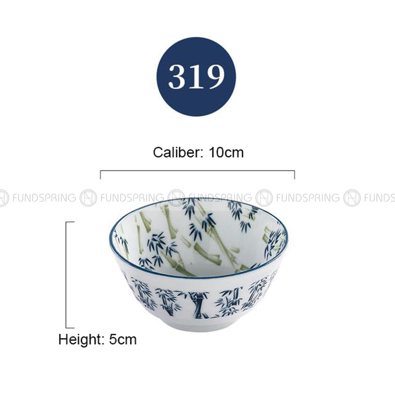 Japanese Blue and White Ceramic Bowl Underglazed Bowl 3.8'' Set of 4 Japanese Blue and White Ceramic Bowl Underglazed Bowl 3.8'' Set of 4