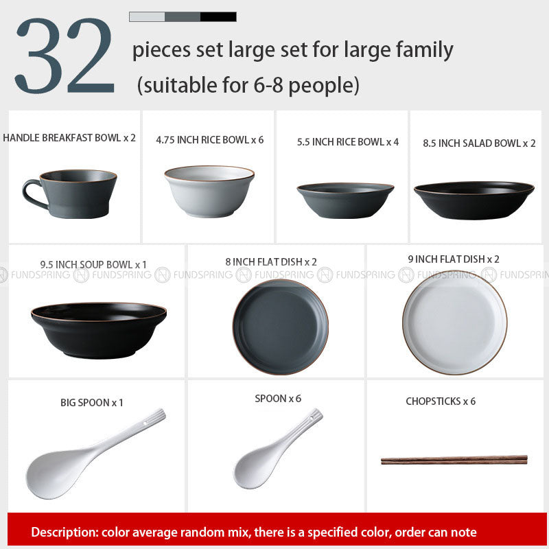 Minimalist Matte Ceramic Dinnerware Set Porcelain Serverware Set Minimalist Matte Ceramic Dinnerware Set Porcelain Serverware Set