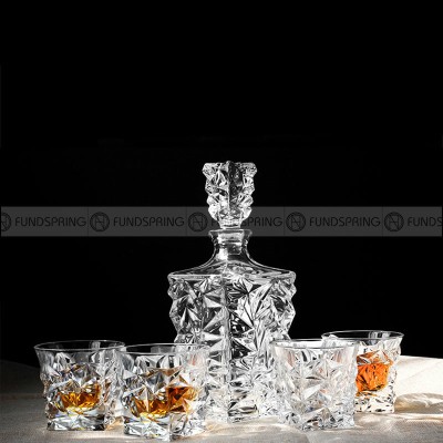 Glacier Whisky Glass Cup With Bottle Large Whisky Drinkware Set 7 Pcs Glacier Whisky Glass Cup With Bottle Large Whisky Drinkware Set 7 Pcs