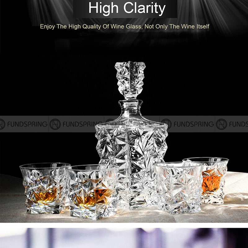 Glacier Whisky Glass Cup With Bottle Large Whisky Drinkware Set 7 Pcs Glacier Whisky Glass Cup With Bottle Large Whisky Drinkware Set 7 Pcs