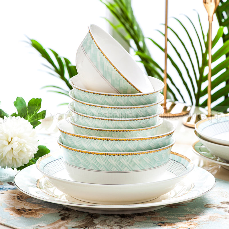 Porcelain Dinnerware Set Bowls Plates Bone China Tableware 50 Pcs Porcelain Dinnerware Set Bowls Plates Bone China Tableware 50 Pcs