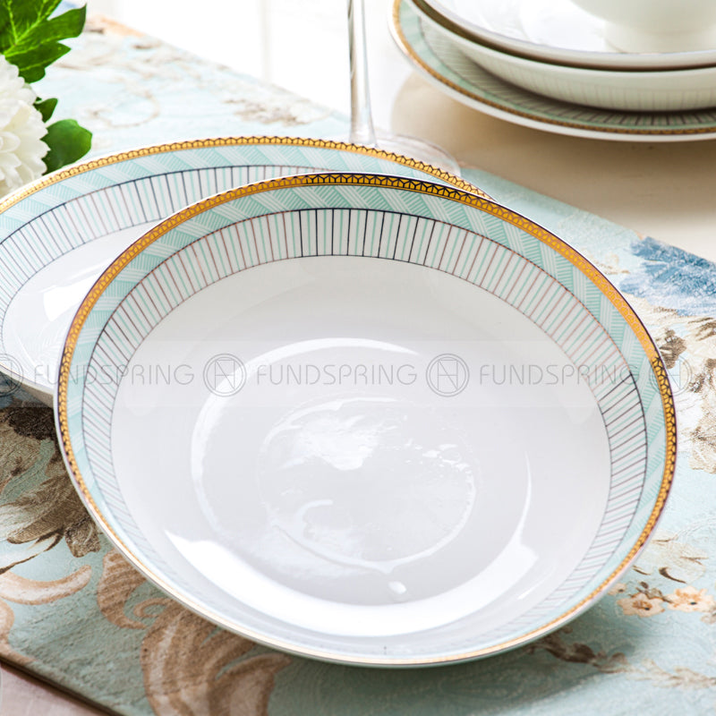 Porcelain Dinnerware Set Bowls Plates Bone China Tableware 50 Pcs Porcelain Dinnerware Set Bowls Plates Bone China Tableware 50 Pcs