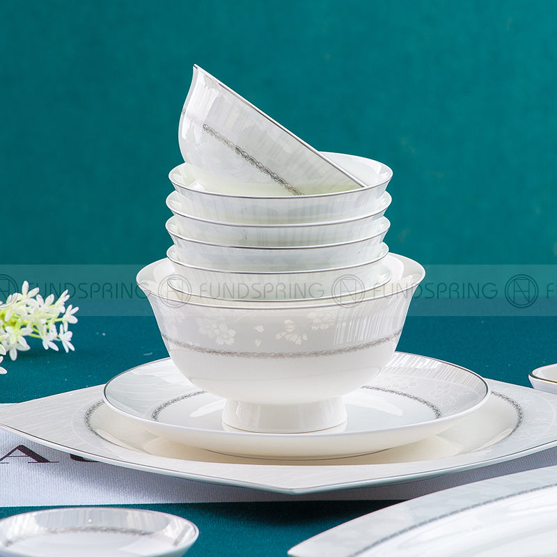 Bone China Dinnerware Set With Plates Bowls Simplism Tableware 48 Pcs Bone China Dinnerware Set With Plates Bowls Simplism Tableware 48 Pcs