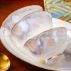 Bone China Dinnerware Set With Plates Bowls Golden Rim Tableware Bone China Dinnerware Set With Plates Bowls Golden Rim Tableware