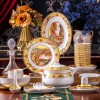 Bone China Dinnerware Set Chinese Arts Porcelain Tableware 50 Pcs Bone China Dinnerware Set Chinese Arts Porcelain Tableware 50 Pcs