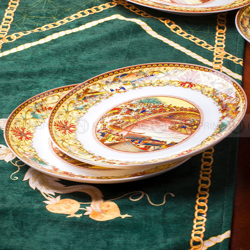 Bone China Dinnerware Set Chinese Arts Porcelain Tableware 50 Pcs Bone China Dinnerware Set Chinese Arts Porcelain Tableware 50 Pcs
