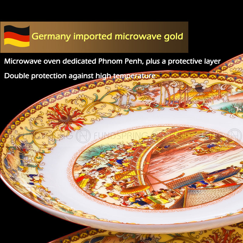 Bone China Dinnerware Set Chinese Arts Porcelain Tableware 50 Pcs Bone China Dinnerware Set Chinese Arts Porcelain Tableware 50 Pcs