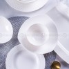 Simplism Bone China Cube Dinnerware Set Pure White Ceramic Utensils