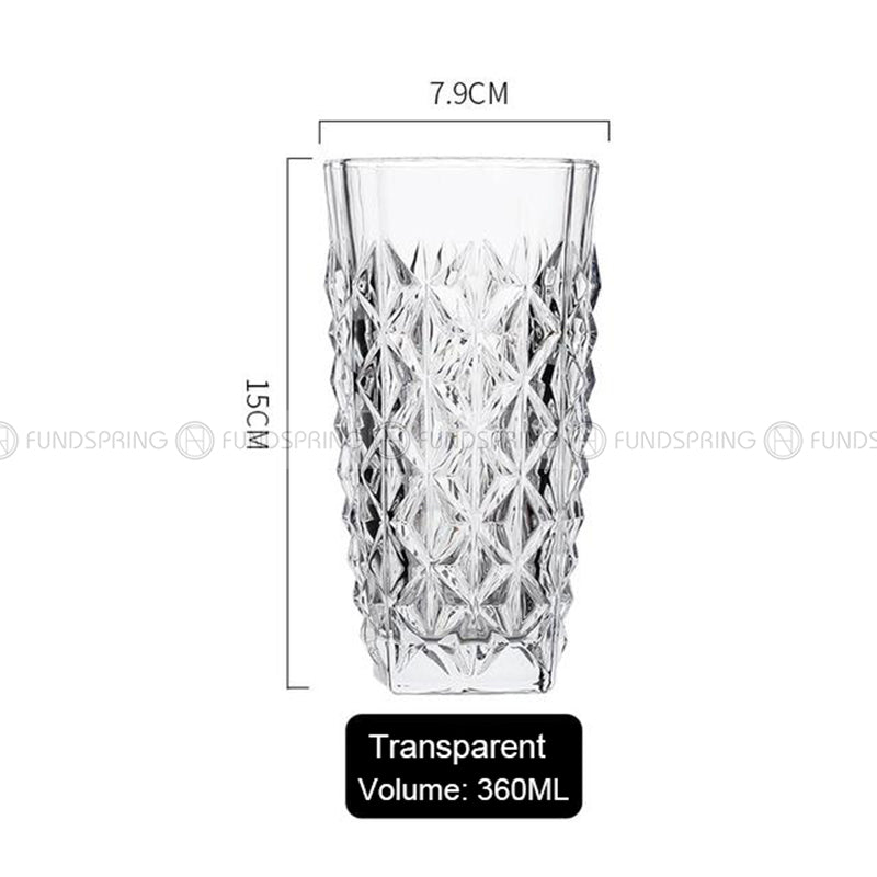 Fluent Drinkware Whisky Glass Crystal Glass Diamond Pattern Drink Cup Set Fluent Drinkware Whisky Glass Crystal Glass Diamond Pattern Drink Cup Set