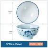 Blue and White Ceramic Bowl Under Glazed Bowl Japan Style 5" Set of 4 Blue and White Ceramic Bowl Under Glazed Bowl Japan Style 5" Set of 4