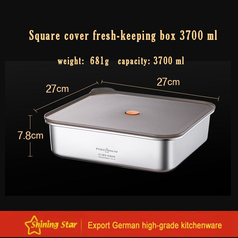 304 Stainless Steel Fresh-keeping Box Sealed Food Storage Box With Lid 304 Stainless Steel Fresh-keeping Box Sealed Food Storage Box With Lid