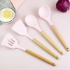 Sophisticated Silicone Kitchenware Set with Wooden Handles for Culinary Excellence Sophisticated Silicone Kitchenware Set with Wooden Handles for Culinary Excellence