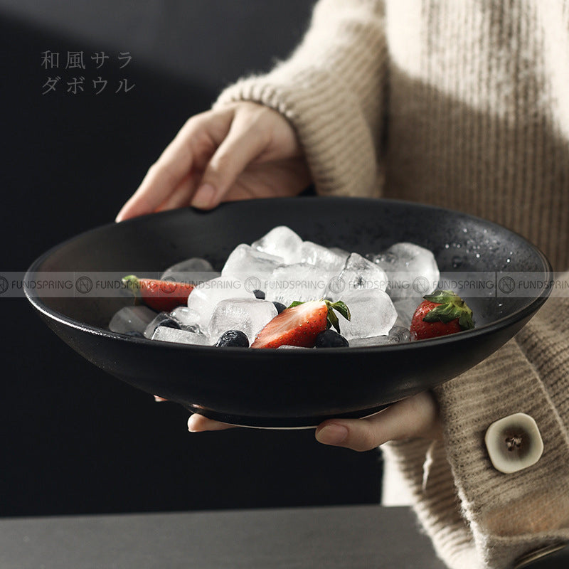 Black Tableware Hat Bowl Large Bowl Deep Soup Plate Serving Plate Black Tableware Hat Bowl Large Bowl Deep Soup Plate Serving Plate