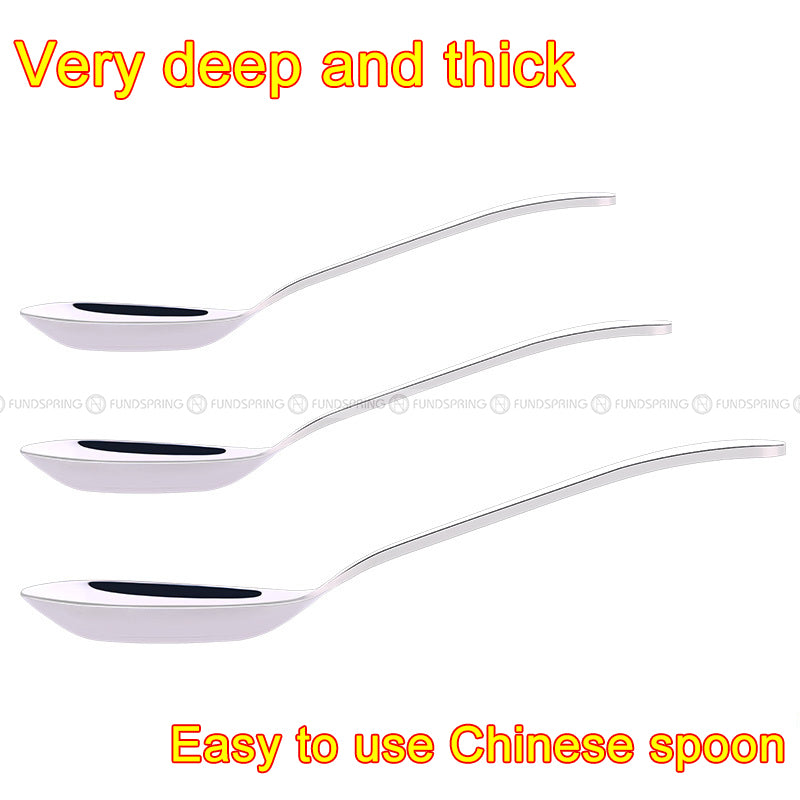 Flat Bottom Spoon Food Grade 304 Stainless Steel Spoon Soup Spoon Flat Bottom Spoon Food Grade 304 Stainless Steel Spoon Soup Spoon