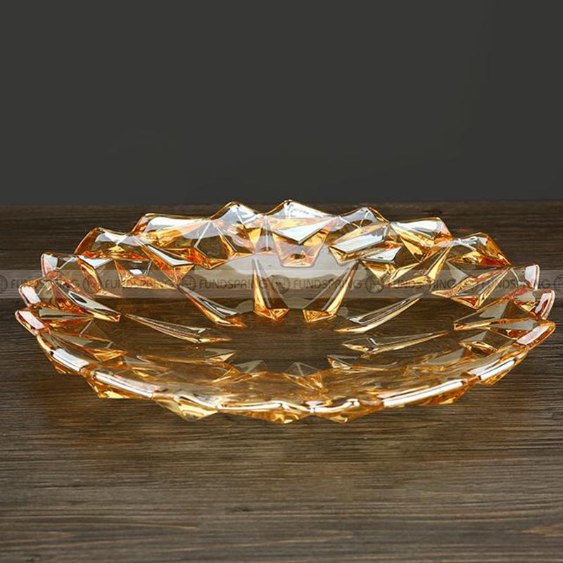Sophisticated Crystal Elegance: Modern Glass Fruit Bowl for Living Room Sophisticated Crystal Elegance: Modern Glass Fruit Bowl for Living Room