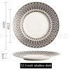 Nordic White-grey-gold Dinner Plate Weiss Series Ceramic Electroplating Shallow Plate Nordic White-grey-gold Dinner Plate Weiss Series Ceramic Electroplating Shallow Plate