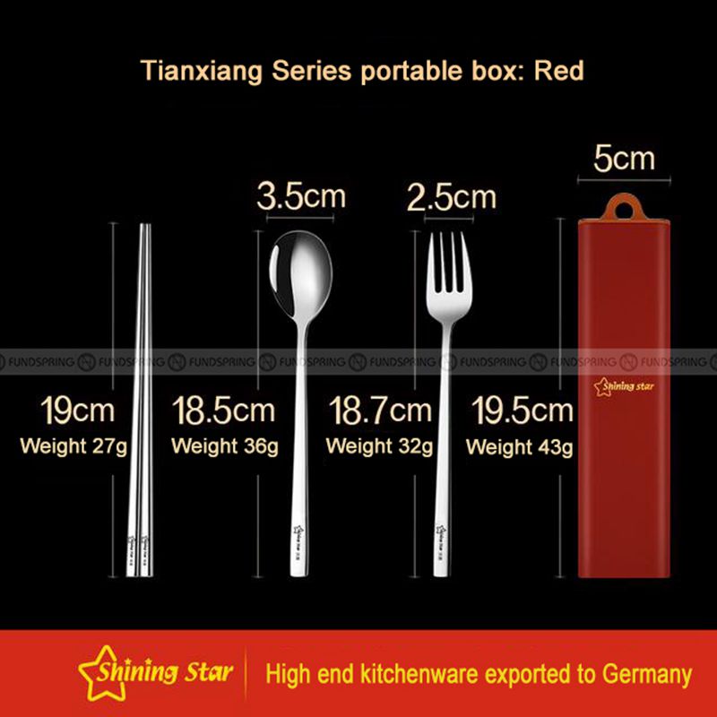 304 Stainless Steel Portable Cutlery Set 3 Pcs Fork Spoon Chopsticks 304 Stainless Steel Portable Cutlery Set 3 Pcs Fork Spoon Chopsticks