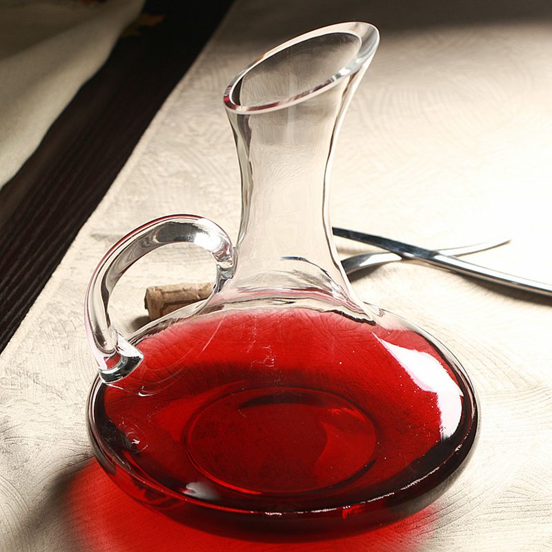 Bevel Wine Decanter Crystal Glass Quick Decanter with Handle Whisky Bottle Bevel Wine Decanter Crystal Glass Quick Decanter with Handle Whisky Bottle