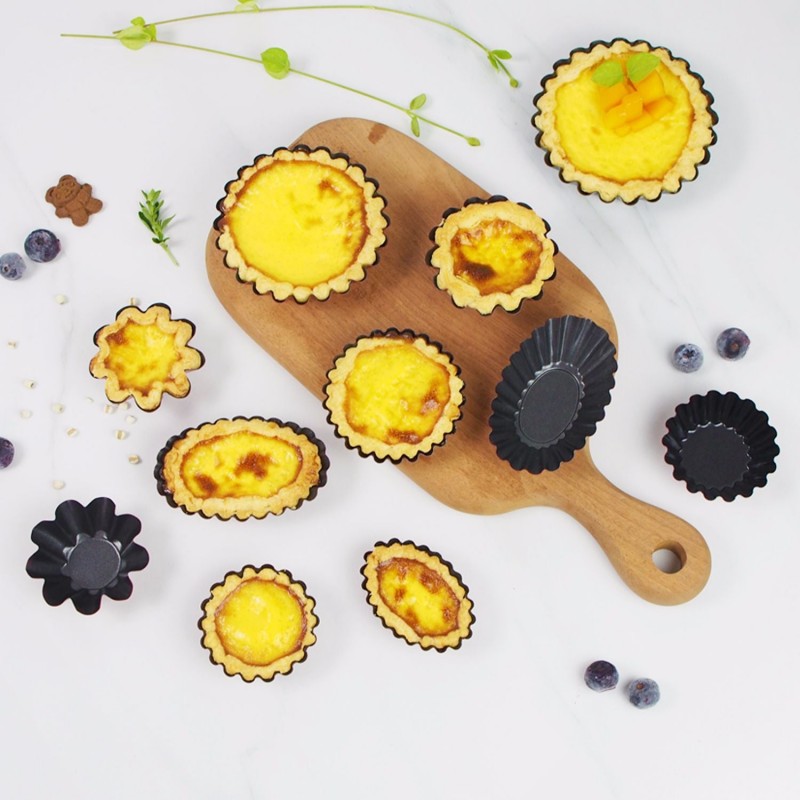 Flower Shaped Pie Plate Cake Egg Tart Mold Non-stick Baking Tray 4 Pcs Flower Shaped Pie Plate Cake Egg Tart Mold Non-stick Baking Tray 4 Pcs