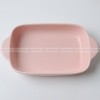 Ceramic Binaural Baking Tray Macaron Color Microwave Oven For Baking Ceramic Binaural Baking Tray Macaron Color Microwave Oven For Baking