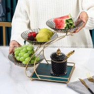 Contemporary Elegance: Crystal Glass Fruit Plate Stand for Stylish Snacking and Display Contemporary Elegance: Crystal Glass Fruit Plate Stand for Stylish Snacking and Display
