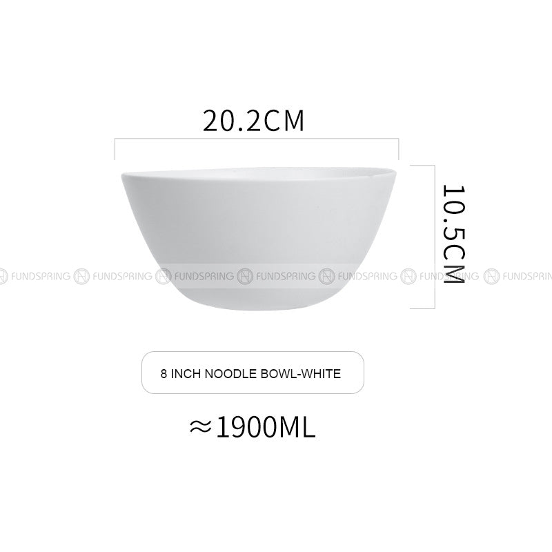 Ceramic Matte Bowl Household Fresh Deep Bowl Colors Noodle Bowl 8" Ceramic Matte Bowl Household Fresh Deep Bowl Colors Noodle Bowl 8"