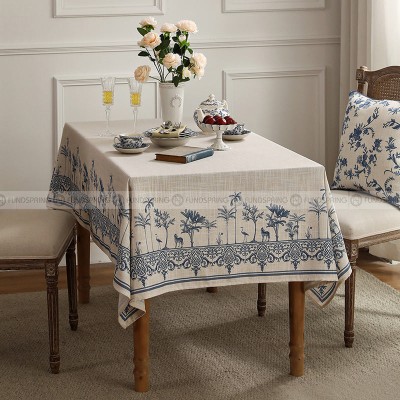 Kasha Tablecloth Luxury Table Cloth Simple Spun Line Table Cover Khaki