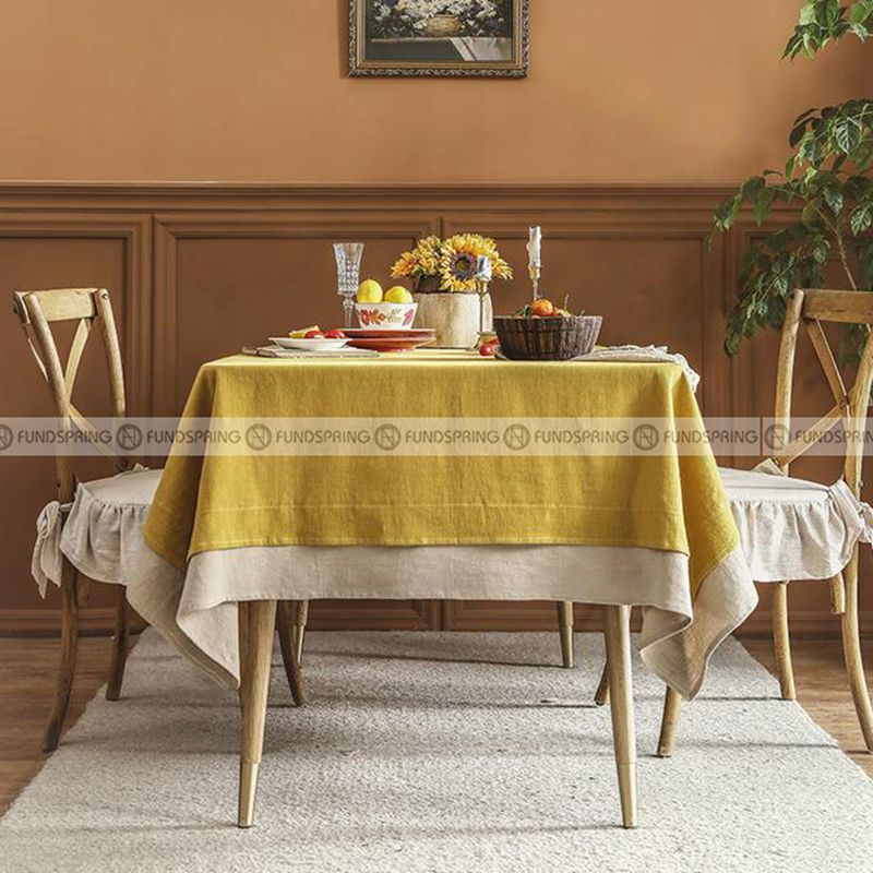 Combe Tablecloth Pastoral Solid Color Cotton Linen Table Clothes Combe Tablecloth Pastoral Solid Color Cotton Linen Table Clothes