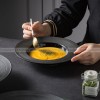 Designer Tableware Collection Weiss Series Ceramic Dish Black Plate Designer Tableware Collection Weiss Series Ceramic Dish Black Plate