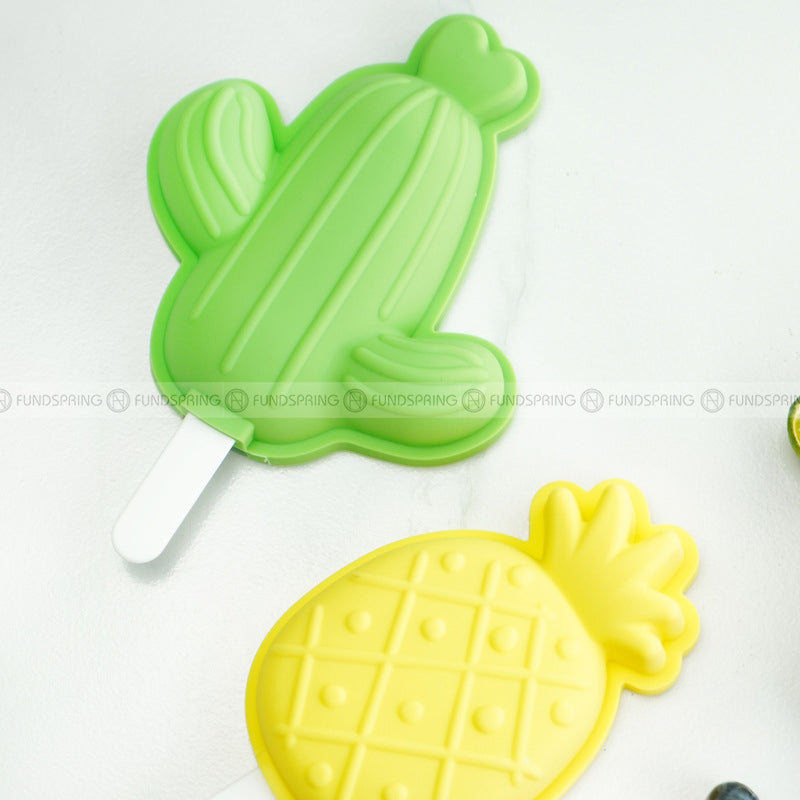 Creative 3D Ice Cream Silicone Mold with Lid – Handmade Popsicle Tool Creative 3D Ice Cream Silicone Mold with Lid – Handmade Popsicle Tool
