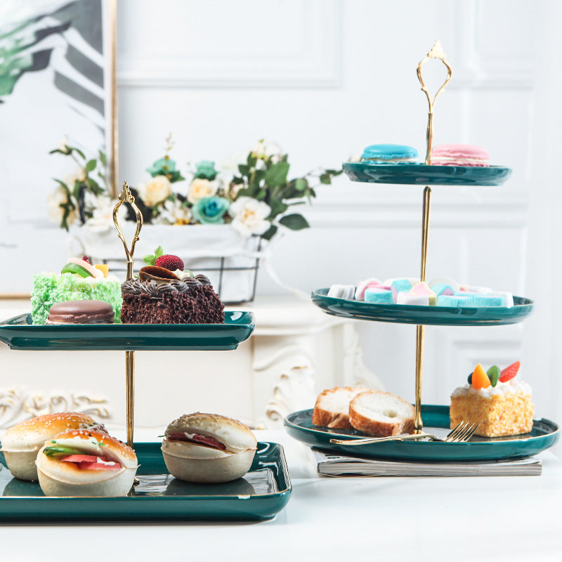 Porcelain Multi-Layer String Plate: Elegant Cake, Dessert, and Fruit Stand Porcelain Multi-Layer String Plate: Elegant Cake, Dessert, and Fruit Stand