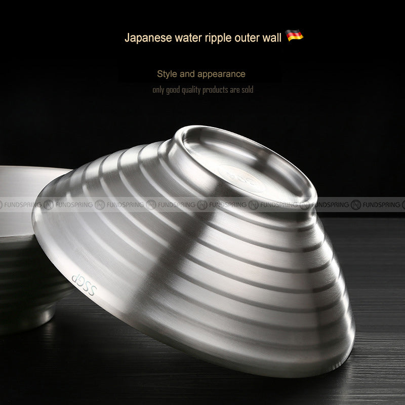 304 Stainless Steel Rice Bowl Soup Bowl Anti-scalding Hat Bowl 304 Stainless Steel Rice Bowl Soup Bowl Anti-scalding Hat Bowl