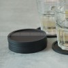 Food Grade Silicone Cup Mat Non-slip Insulated Black Tea Coaster Set of 8 Food Grade Silicone Cup Mat Non-slip Insulated Black Tea Coaster Set of 8