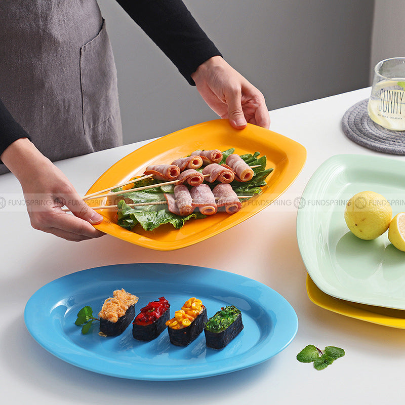 Nordic Ceramic Dinnerware Oval Plate Porcelain Colors Dishes 12" Nordic Ceramic Dinnerware Oval Plate Porcelain Colors Dishes 12"