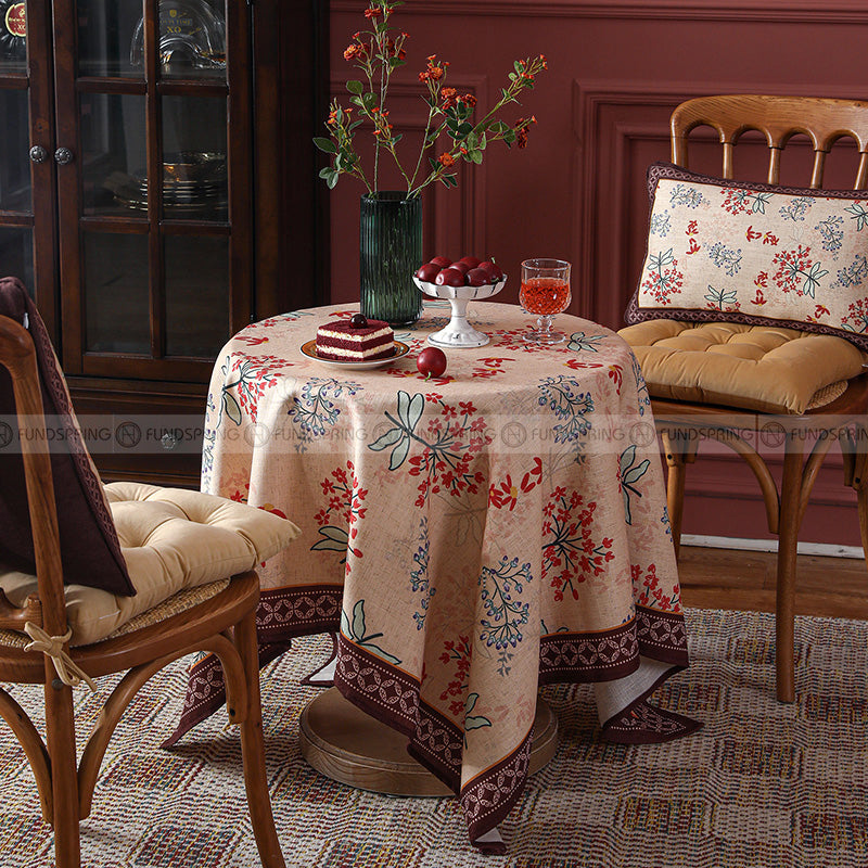 Villa Maria Tablecloth Cotton Linen Fabric Country Pastoral Desk Cover Villa Maria Tablecloth Cotton Linen Fabric Country Pastoral Desk Cover