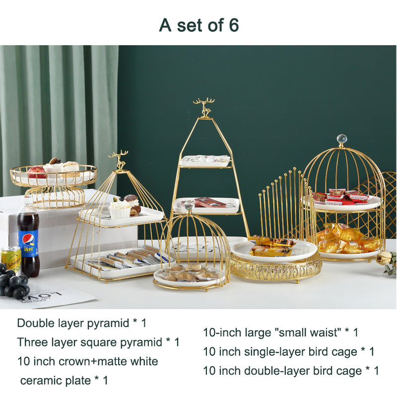 Restaurant Hotel Cake Dessert Table Set Ceramic Tray 1-3 Tiers Display Rack Restaurant Hotel Cake Dessert Table Set Ceramic Tray 1-3 Tiers Display Rack