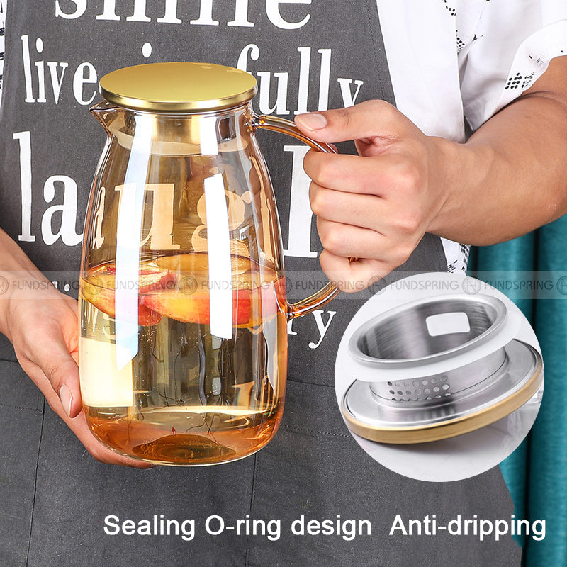 Glass Elegance: Heat-resistant Mug and Kettle Set in Sophisticated Brown Glass Elegance: Heat-resistant Mug and Kettle Set in Sophisticated Brown