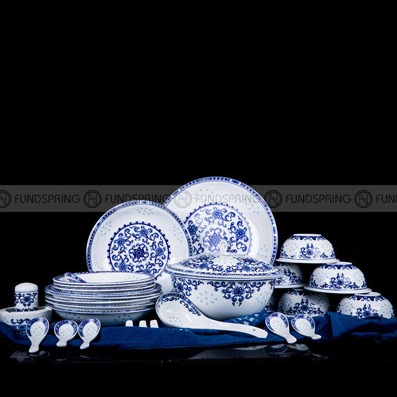 Star Of Exquisite Ceramic Utensil Blue And White Dinnerware Set 60 Pcs Star Of Exquisite Ceramic Utensil Blue And White Dinnerware Set 60 Pcs