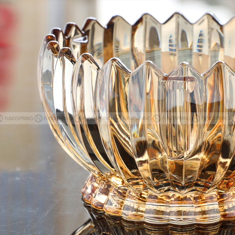 European Elegance: Modern Luxury Crystal Glass Candy Jar with Fruit Plate European Elegance: Modern Luxury Crystal Glass Candy Jar with Fruit Plate