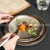 Japanese Vintage Dinnerware Ceramic Kiln Change Flat Dinning Plate Japanese Vintage Dinnerware Ceramic Kiln Change Flat Dinning Plate